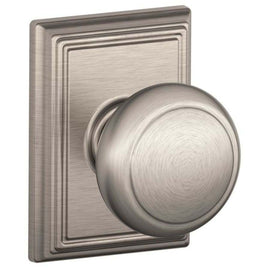 NEW Schlage Andover Passage Door Knob Round Satin Nickel Addison Trim Modern