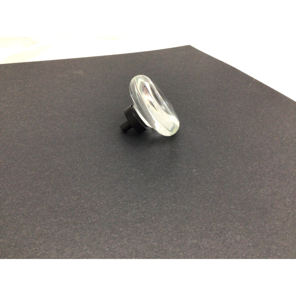 Amerock Glacio Clear/Black Bronze Cabinet Knob 1-3/4" (1 Pack)