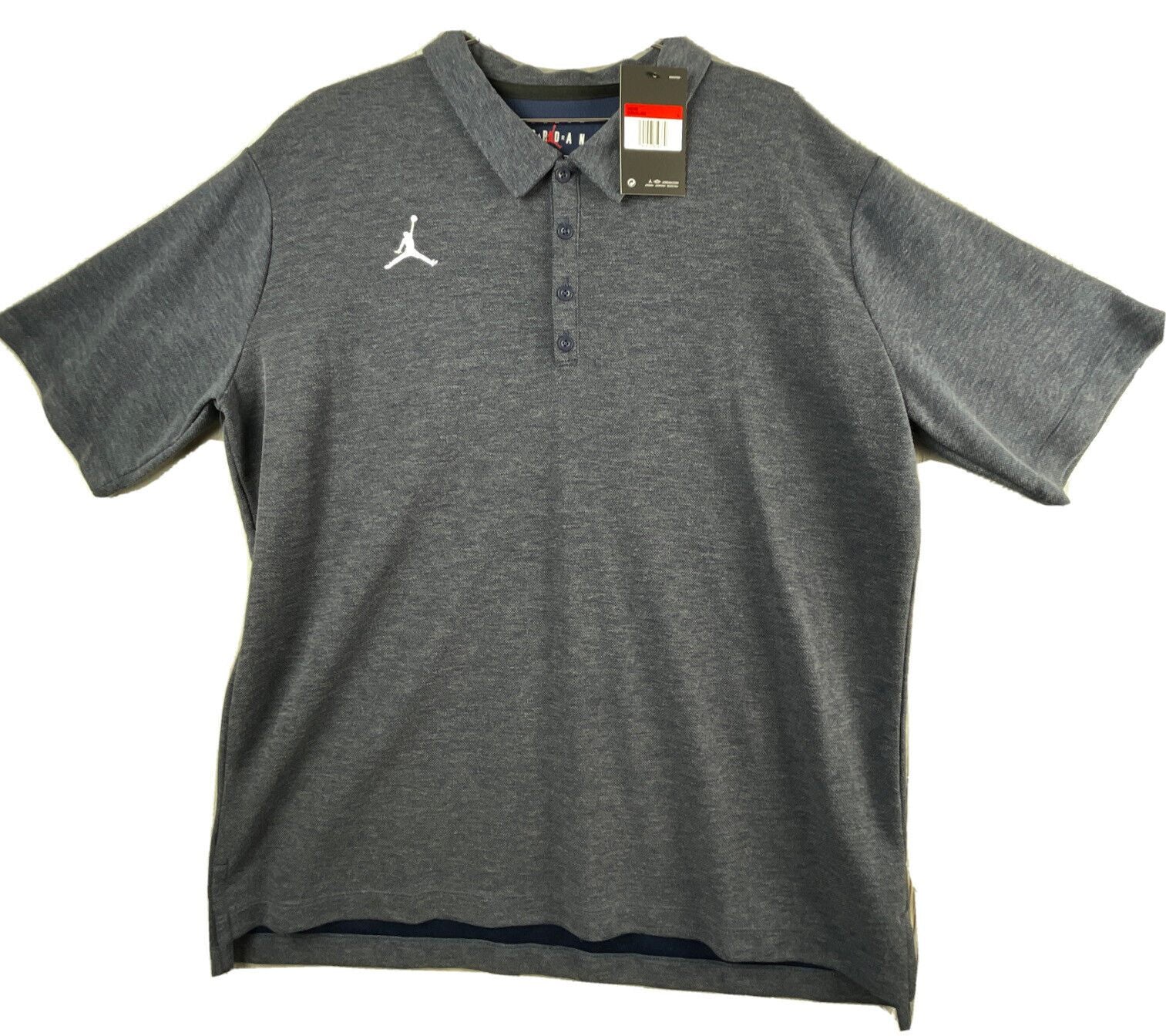 NEW Nike Jordan Team Blue Heather Short Sleeve Polo Shirt Mens Large CV8464-419 - Landmark Auction Co