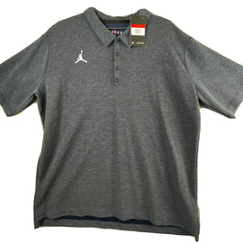 NEW Nike Jordan Team Blue Heather Short Sleeve Polo Shirt Mens Large CV8464-419