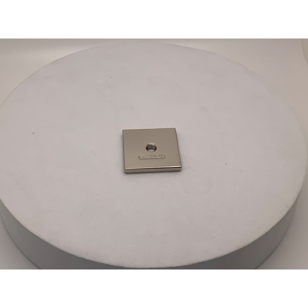 Amerock Ladera 1-3/16" Square Cabinet Knob Backplate, Polished Nickel