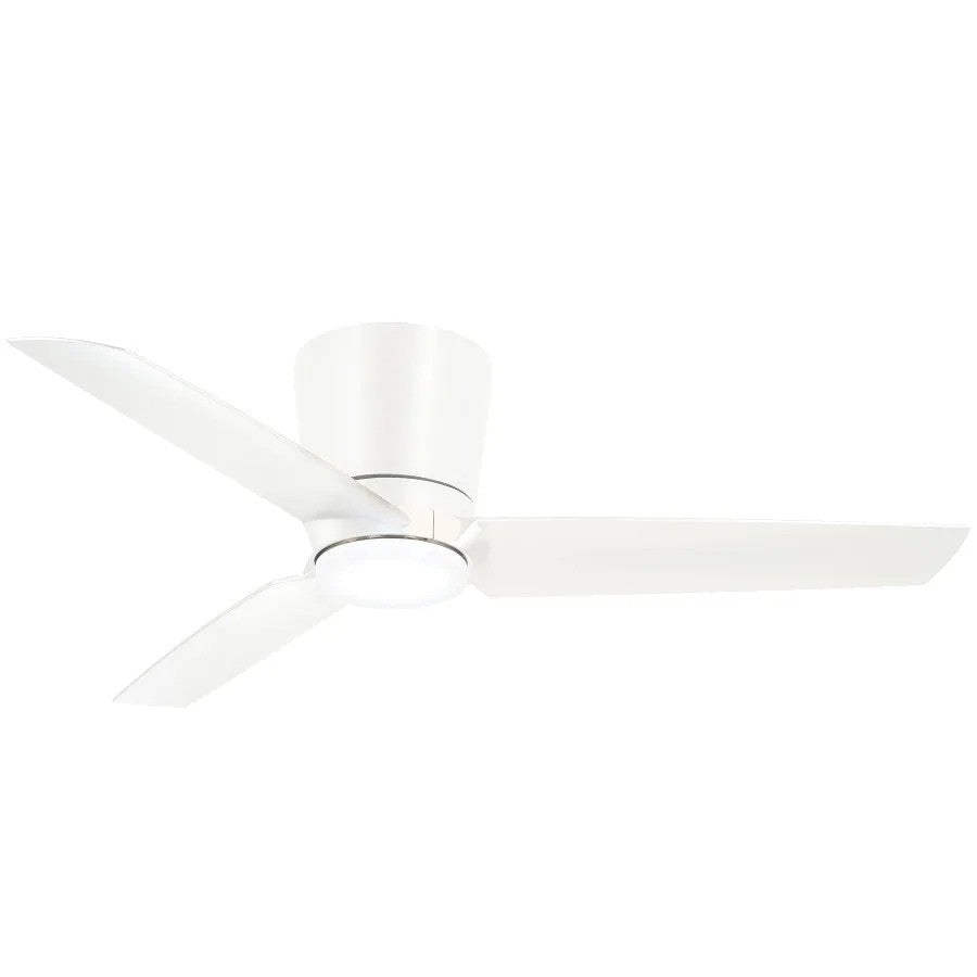 NEW MinkaAire Flat White 3 Blade LED Ceiling Fan With Wall Control - Landmark Auction Co