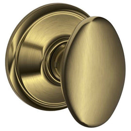 NEW Schlage Antique Brass Finish Passage Doorknob Oval Style Series C