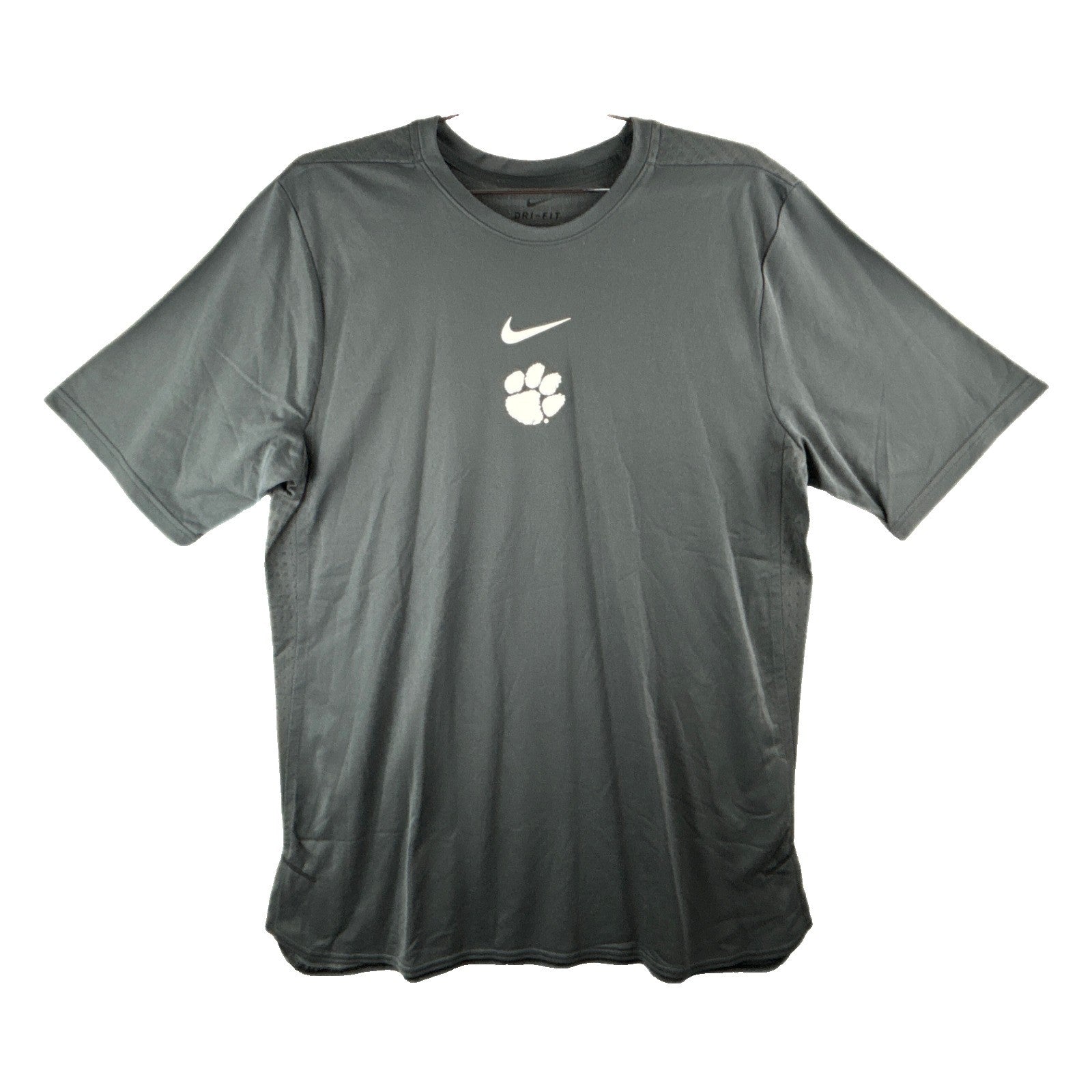 NEW Nike Mens Clemson Tigers Authentic Dry Short Sleeve Top Anthracite Medium - Landmark Auction Co