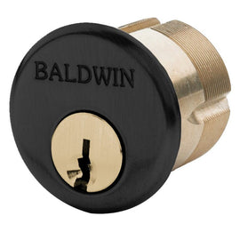 NEW Baldwin Satin Black Traditional Mortise Keyway Brass Finish Lock Cylinder