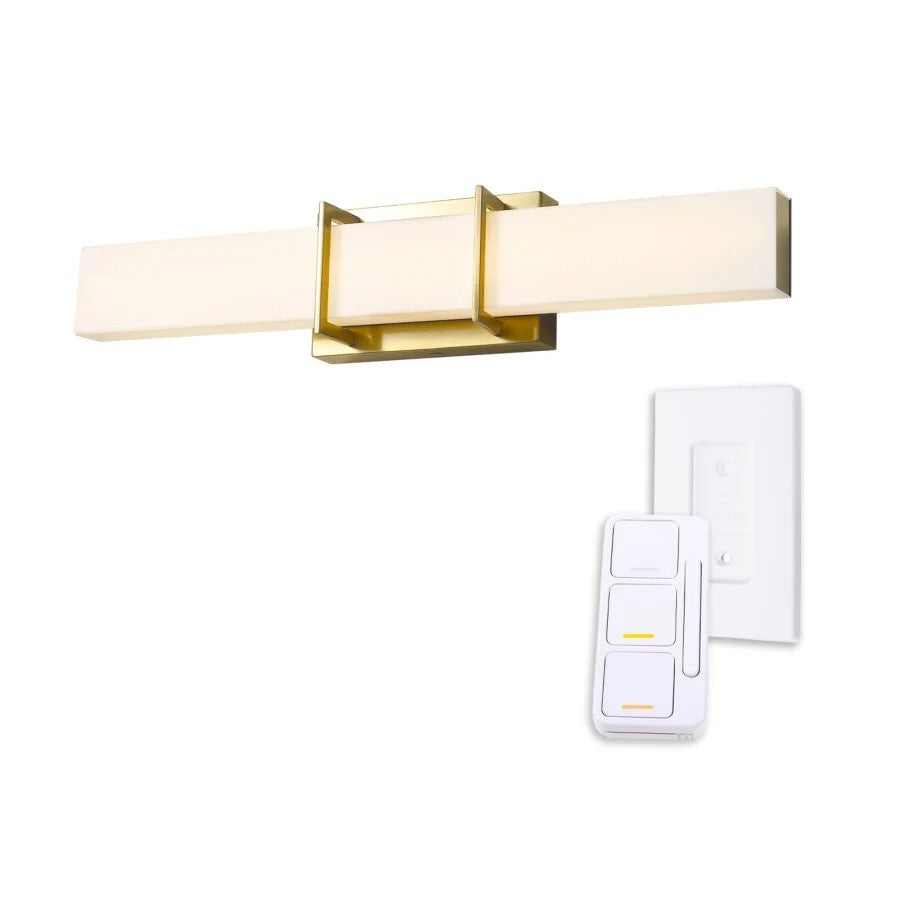 NEW Globe Electric Horizon 24 Inch LED Bath Bar Frosted Shade Wall Mounted - Landmark Auction Co