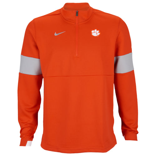 NEW Nike Orange Clemson Tigers Long Sleeve Logo Quarter Zip Sweatshirt Mens M - Landmark Auction Co