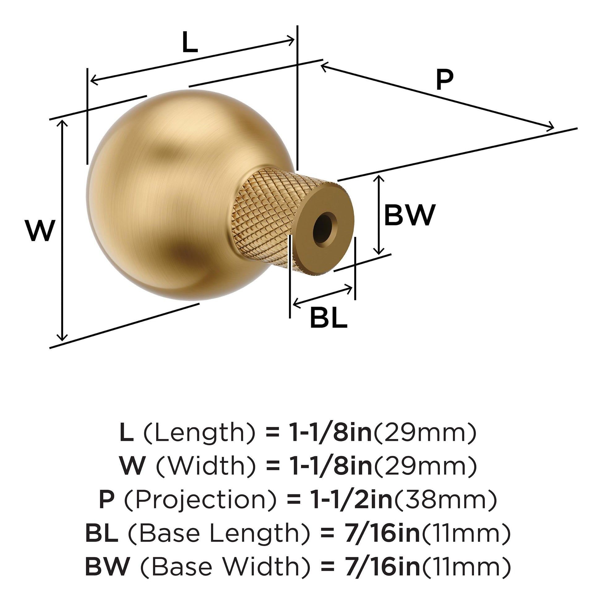 Amerock Collet 1-1/8" Champagne Bronze Cabinet Knob – BP37680CZ