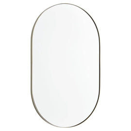 NEW Quorum International Silver Modern Oval Bathroom Wall Mirror 20x32