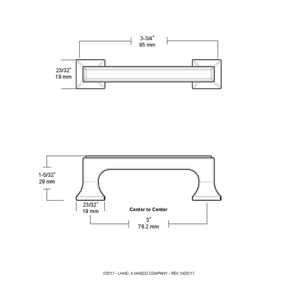 Liberty 3" Cabinet Handle Pull Bronze w/ Copper Highlights P20383-VBC-C