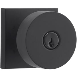 Baldwin Satin Black Modern Design Matte Black Finish Square Backplate Deadbolt