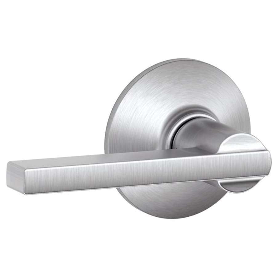NEW Schlage Satin Chrome Lever Style Round Escutcheon Plate Hall Closet - Landmark Auction Co