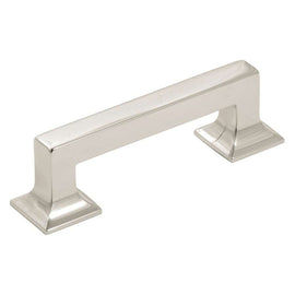 Hickory Hardware Bright Nickel Silver Finish Rectangular Base Modern Handle Pull