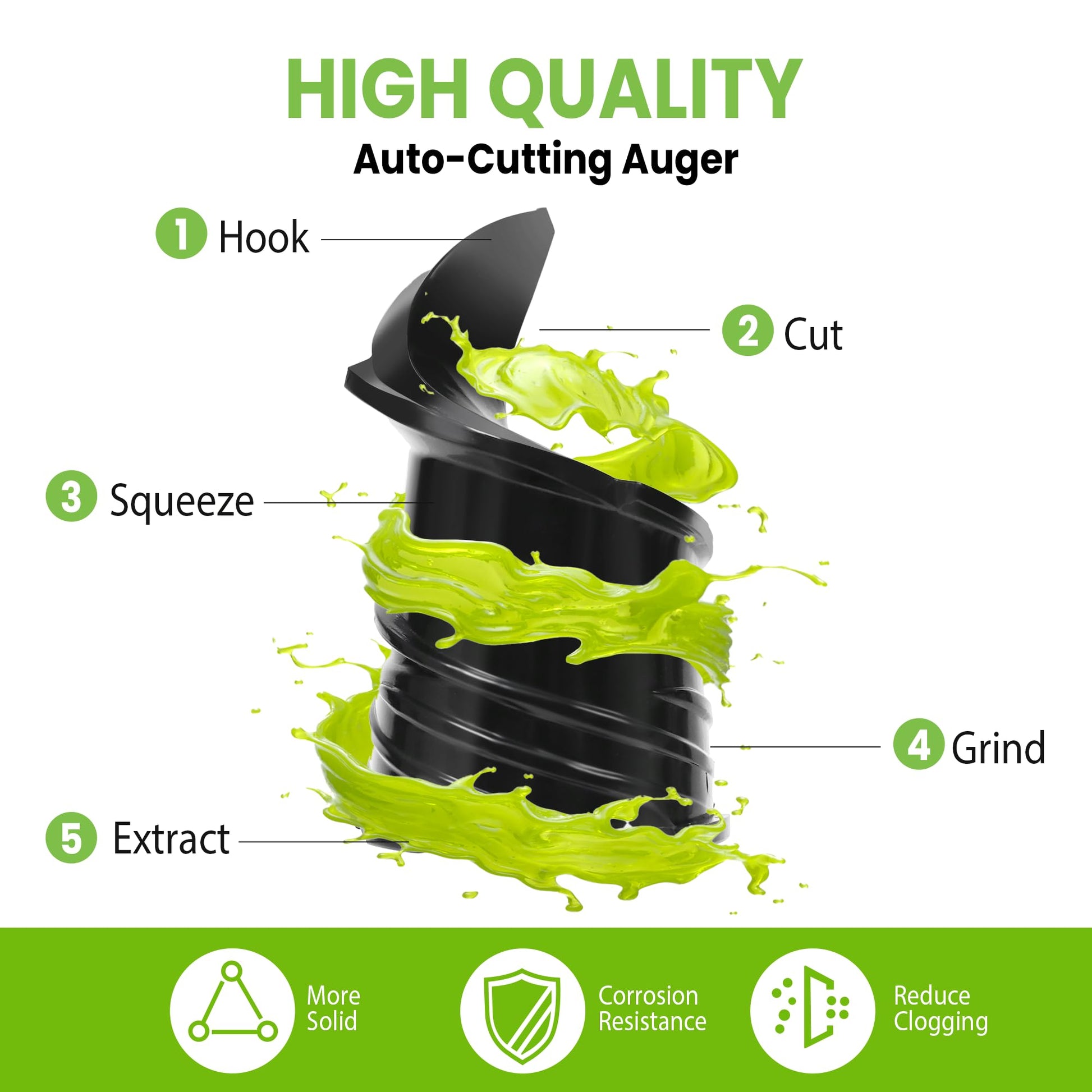 Cold Press Juicer, 6.5" Extra Large Feed Chute Juicer Machines, 350W Slow Masticating Juicer Machines with High Juice Yield for Whole Vegetables & Fruits, BPA Free, Titanium Gray, Easy to Clean