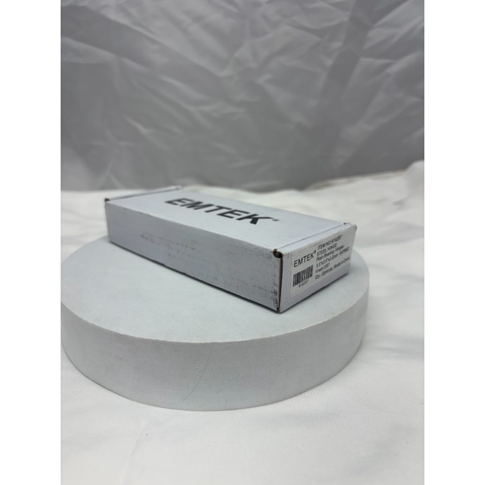 Emtek 3.5" x 3.5" Radius Steel Hinges – Satin Nickel (Set of 2)