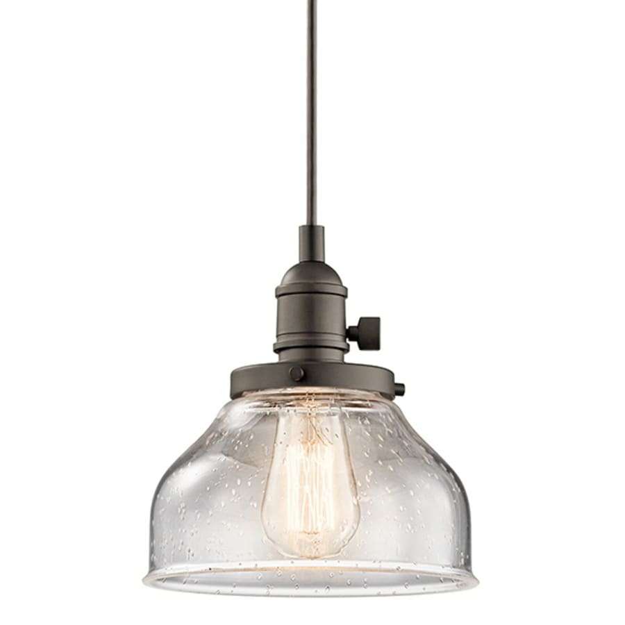 NEW Kichler Olde Bronze Pendant Light Clear Glass Shade 43850OZ - Landmark Auction Co