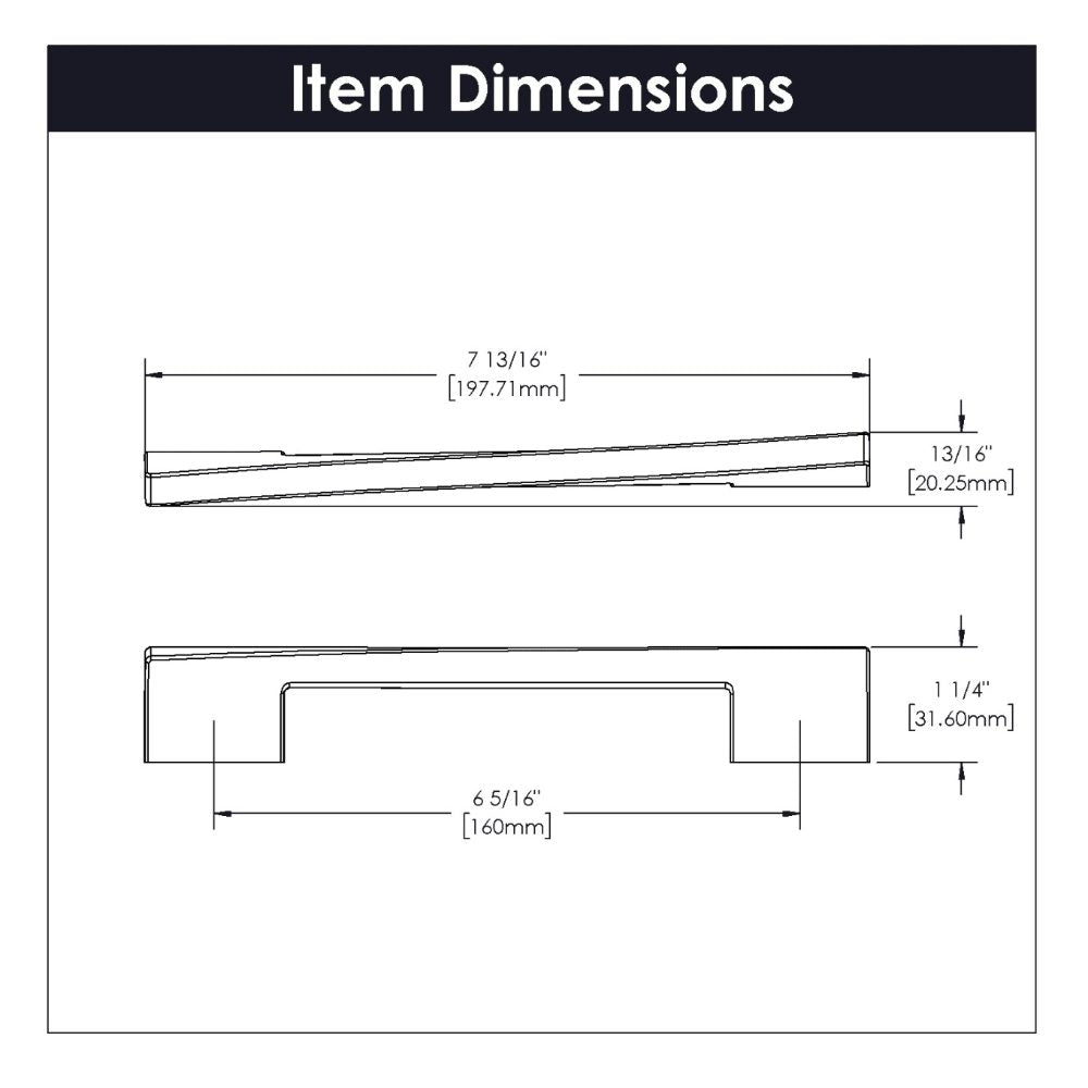 Belwith Keeler Flex 8-13/16" (224mm) Matte Black Cabinet Pull