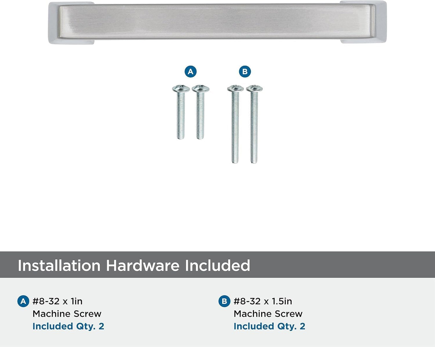 Amerock Blackrock 3-3/4" Cabinet Pull – Satin Nickel