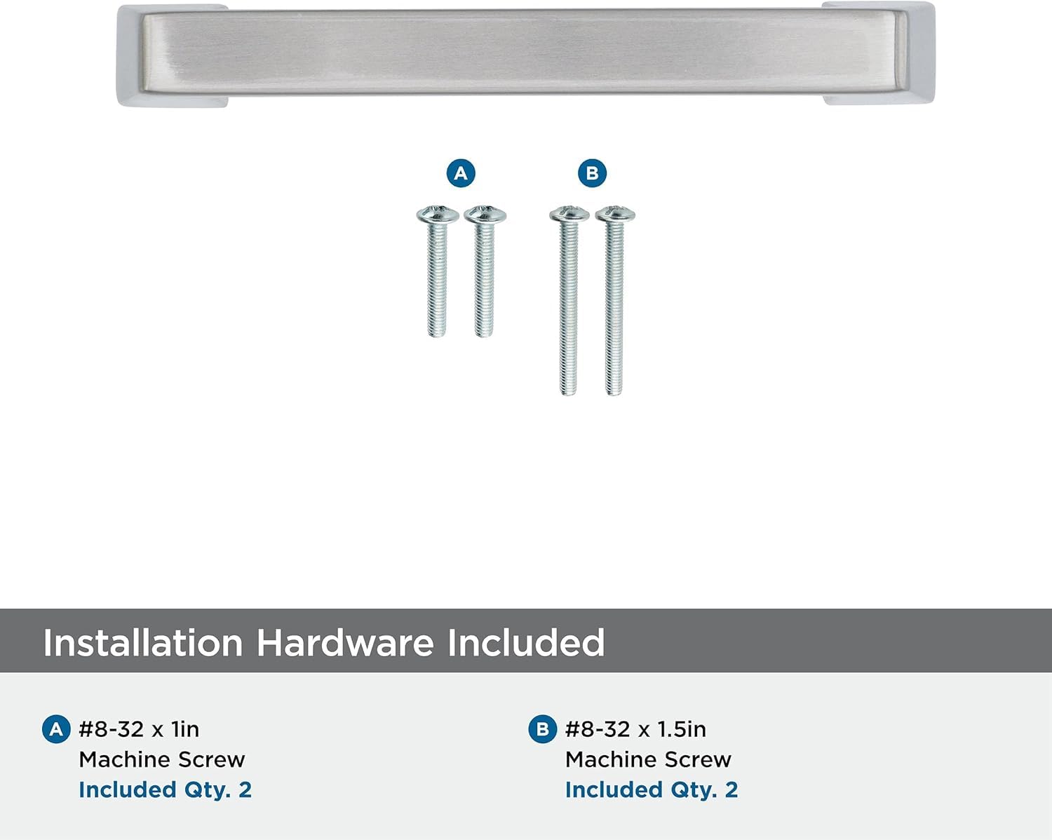 Amerock Blackrock 3-3/4" Cabinet Pull – Satin Nickel