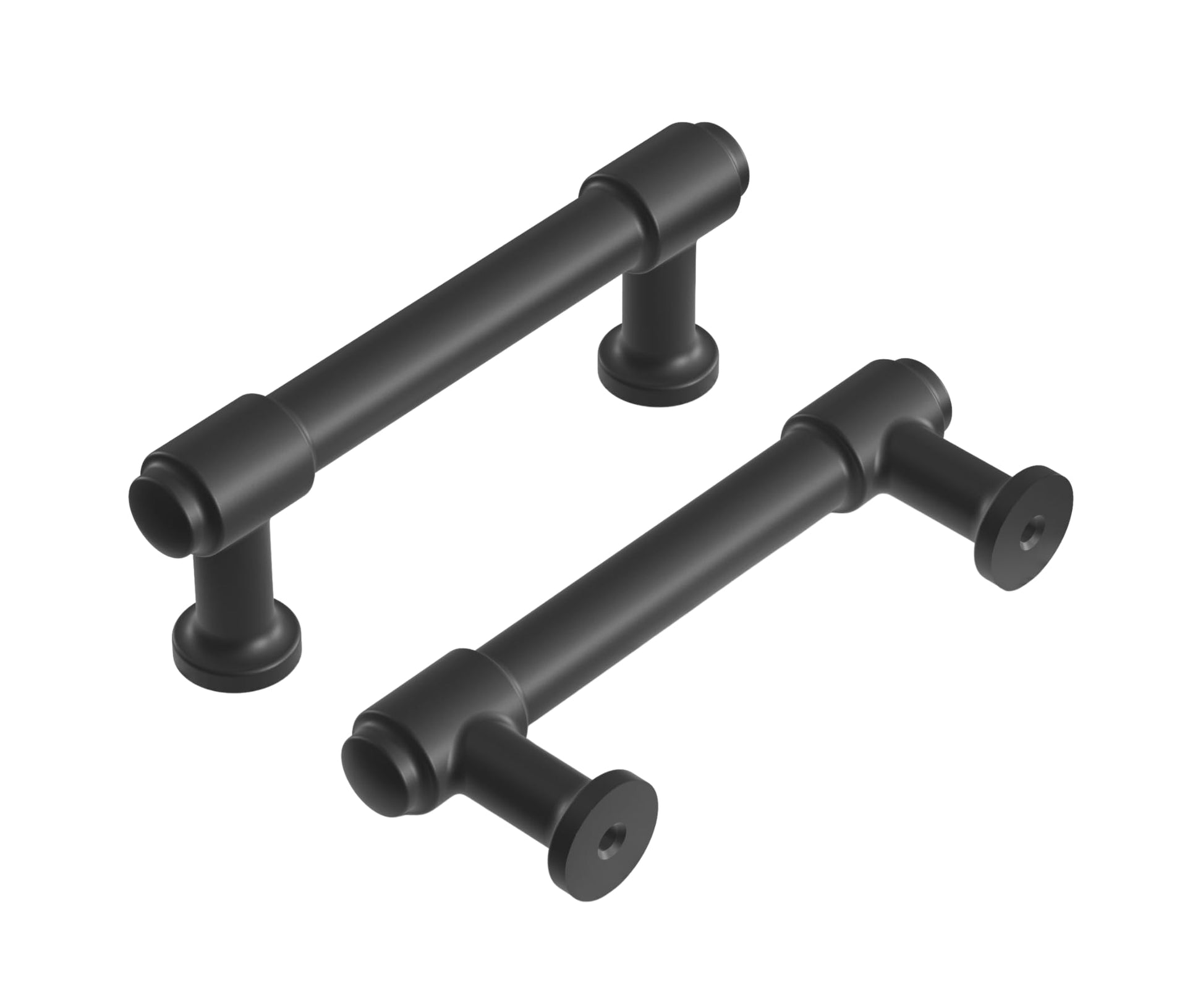 Hickory Hardware Piper 3" Matte Black Cabinet Pull, 1 Pack