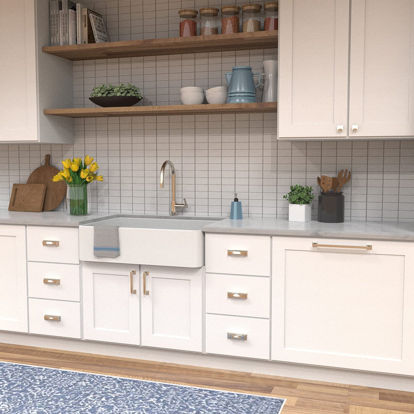 Hickory Hardware Studio Pull 3" Center Polished Nickel P3010-14