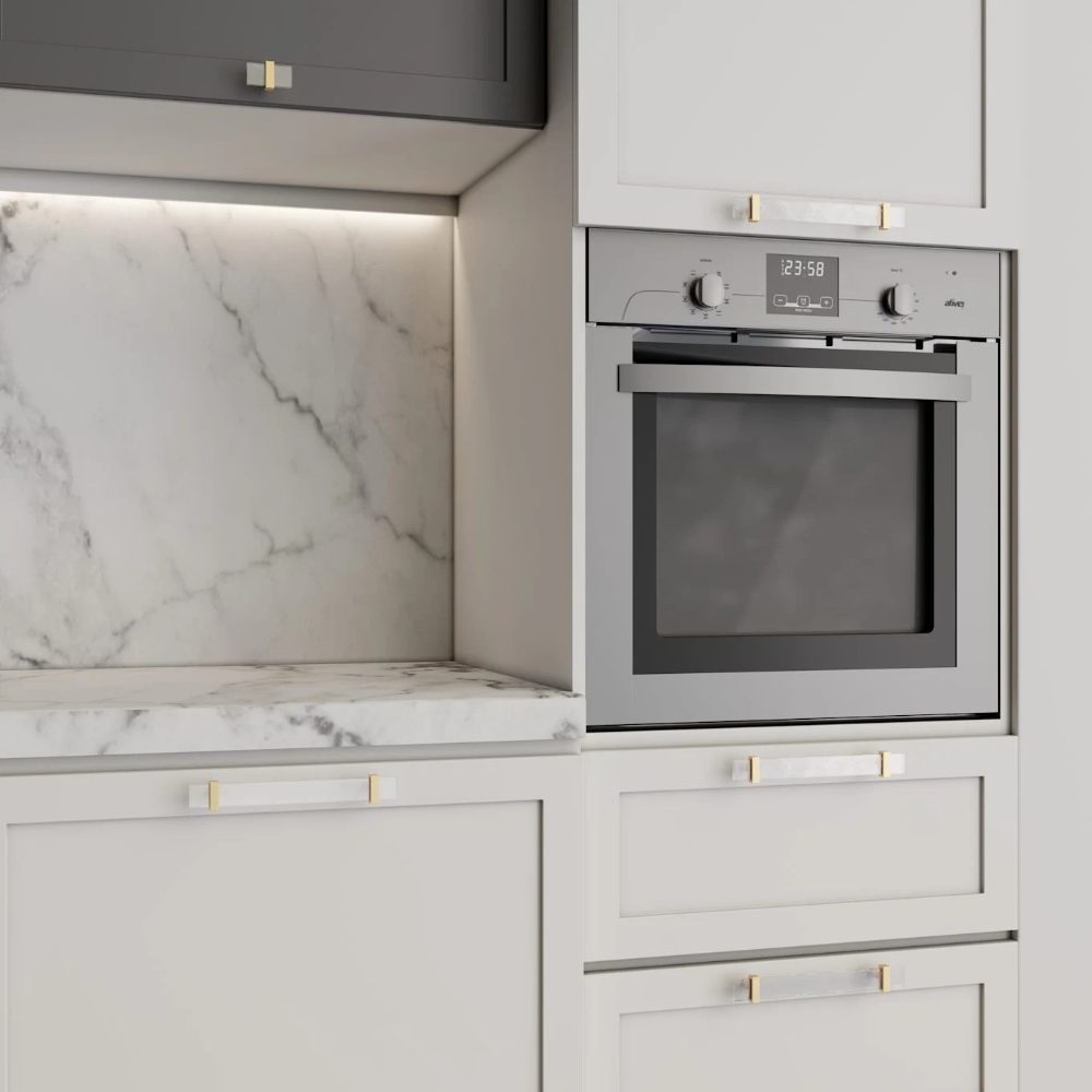 Sietto 5-1/2" Adjustable Cabinet Pull – Polished Chrome & Clear Glass