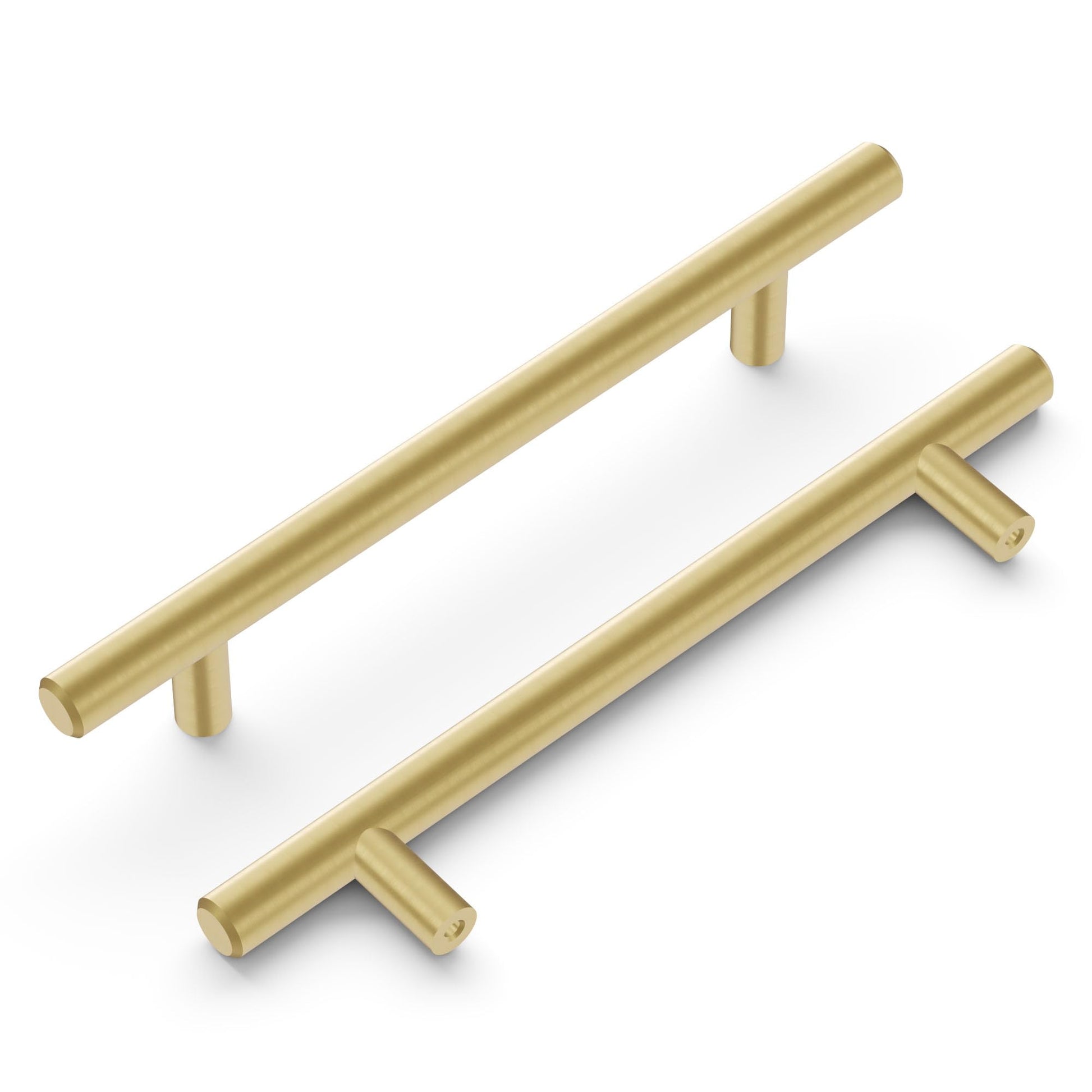 Hickory Hardware 5" Royal Brass Bar Pull – 128mm Cabinet Drawer Handle