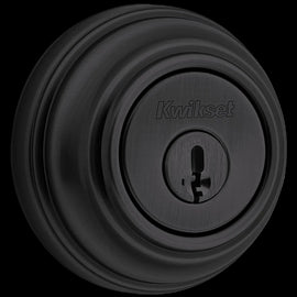 NEW Kwikset Matte Black Double Cylinder Keyed Deadbolt Lock