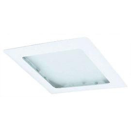 New Eloco Lighting White Prismatic Lens Square Trim Ceiling Fixture