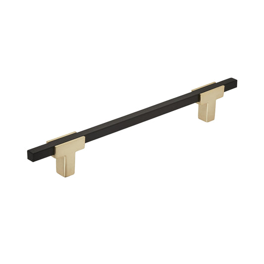 Amerock Urbanite 6-5/16" Cabinet Pull – Brushed Gold & Matte Black